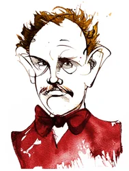 Richard Strauss, compositor y director alemán (1864-1949); caricatura